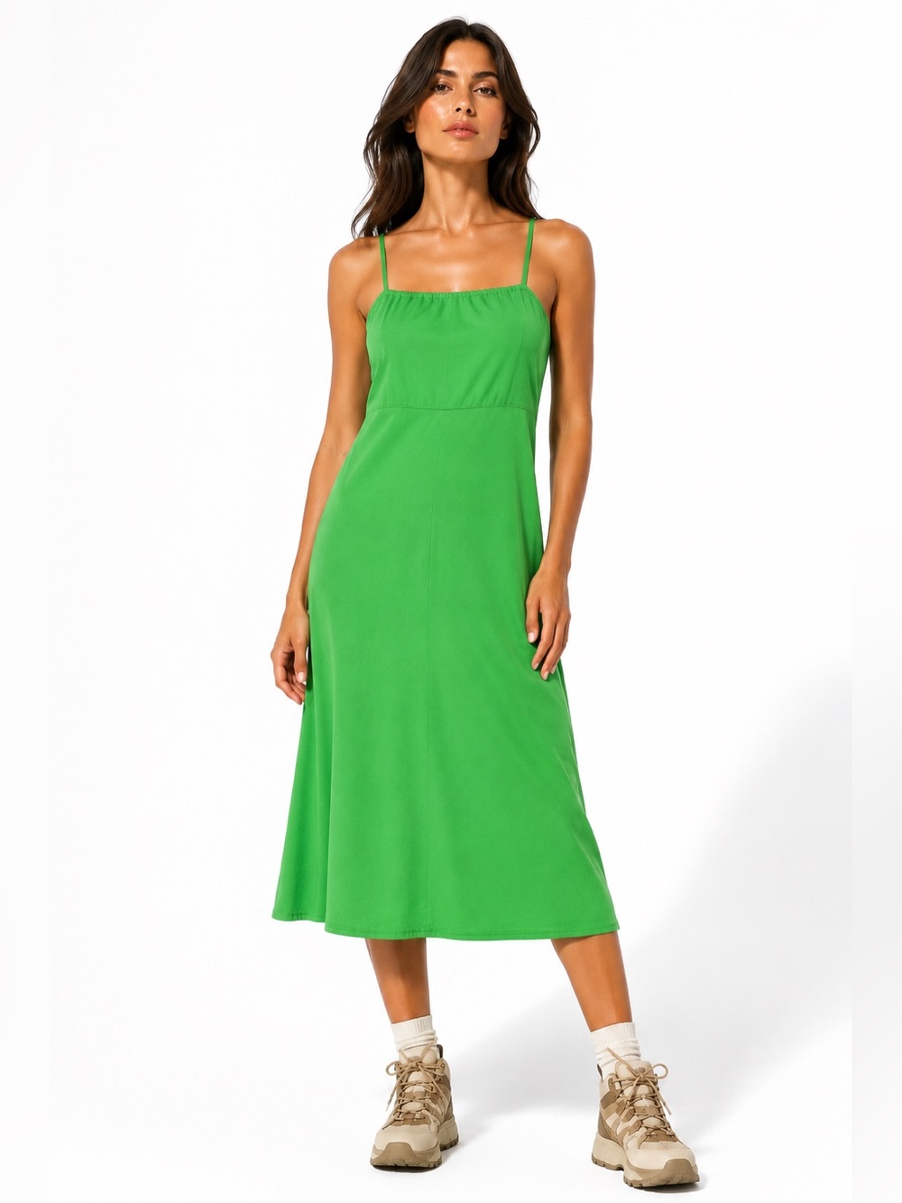 The North Face Green Spaghetti-Strap Midi Dress